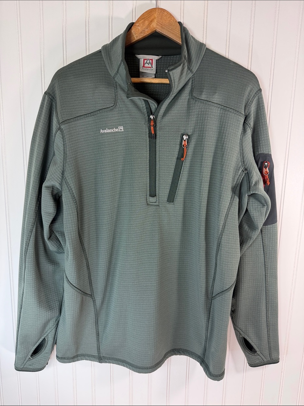 Avalanche Men's Quarter-Zip Performance Jacket Grey Size Medium